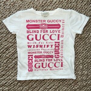 GUCCI - Kids 'Blind for Love' Graphic Shirt Size: 6